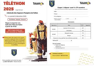 Repas du Téléthon, à emporter