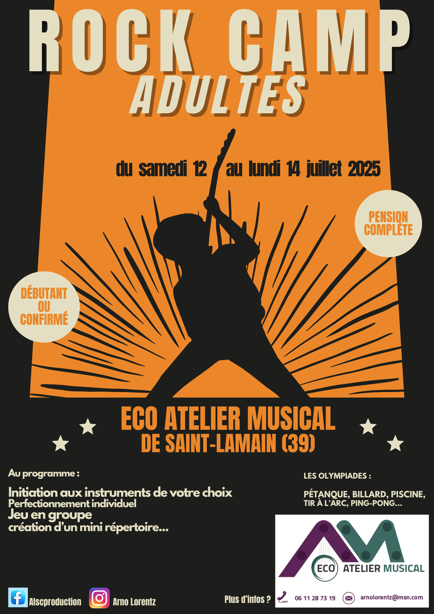 affiche rock camp adultes
