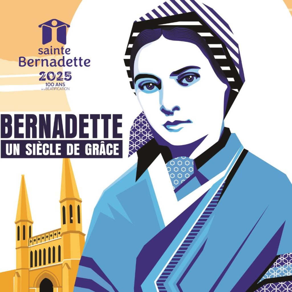 Affiche centenaire Sainte Bernadette