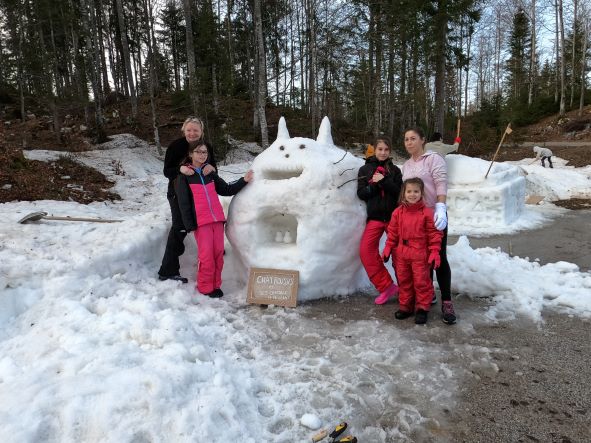 sculpture sur neige EMP
