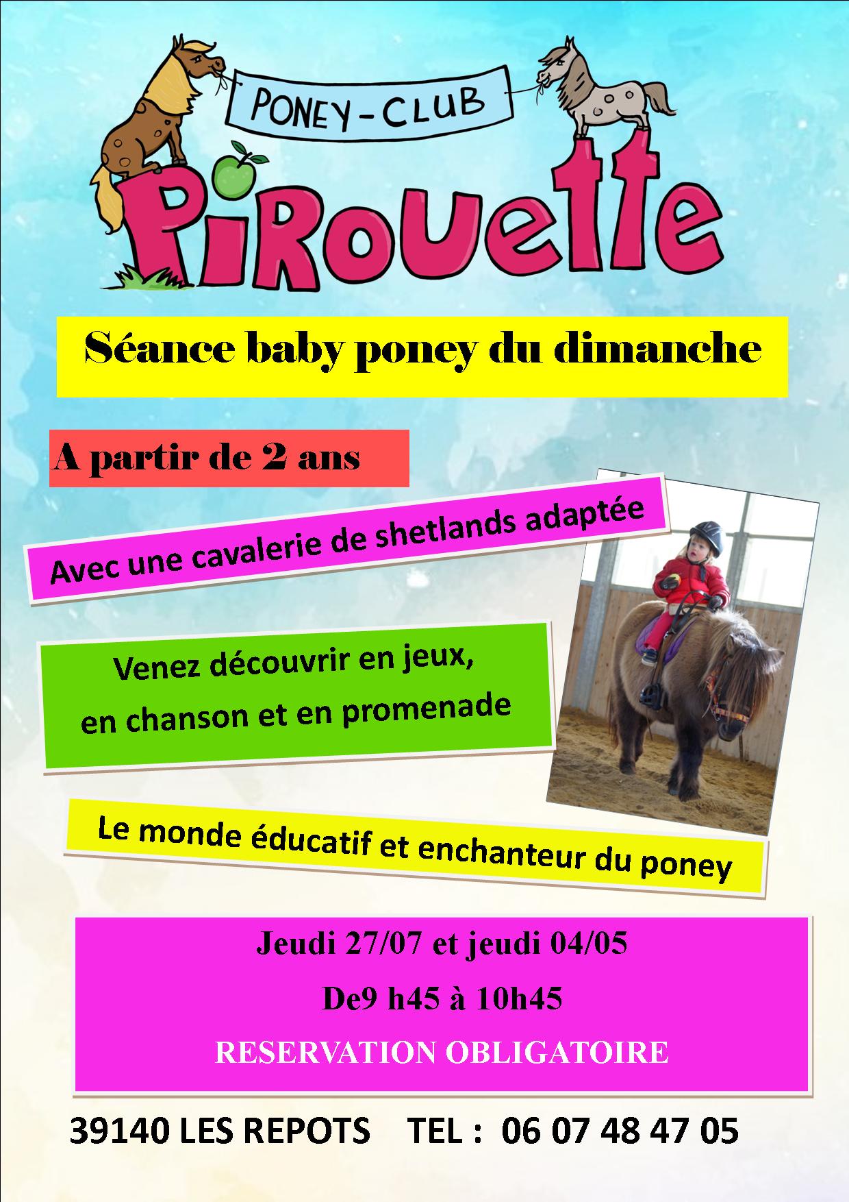 séance baby poney 27.04 et 04.05