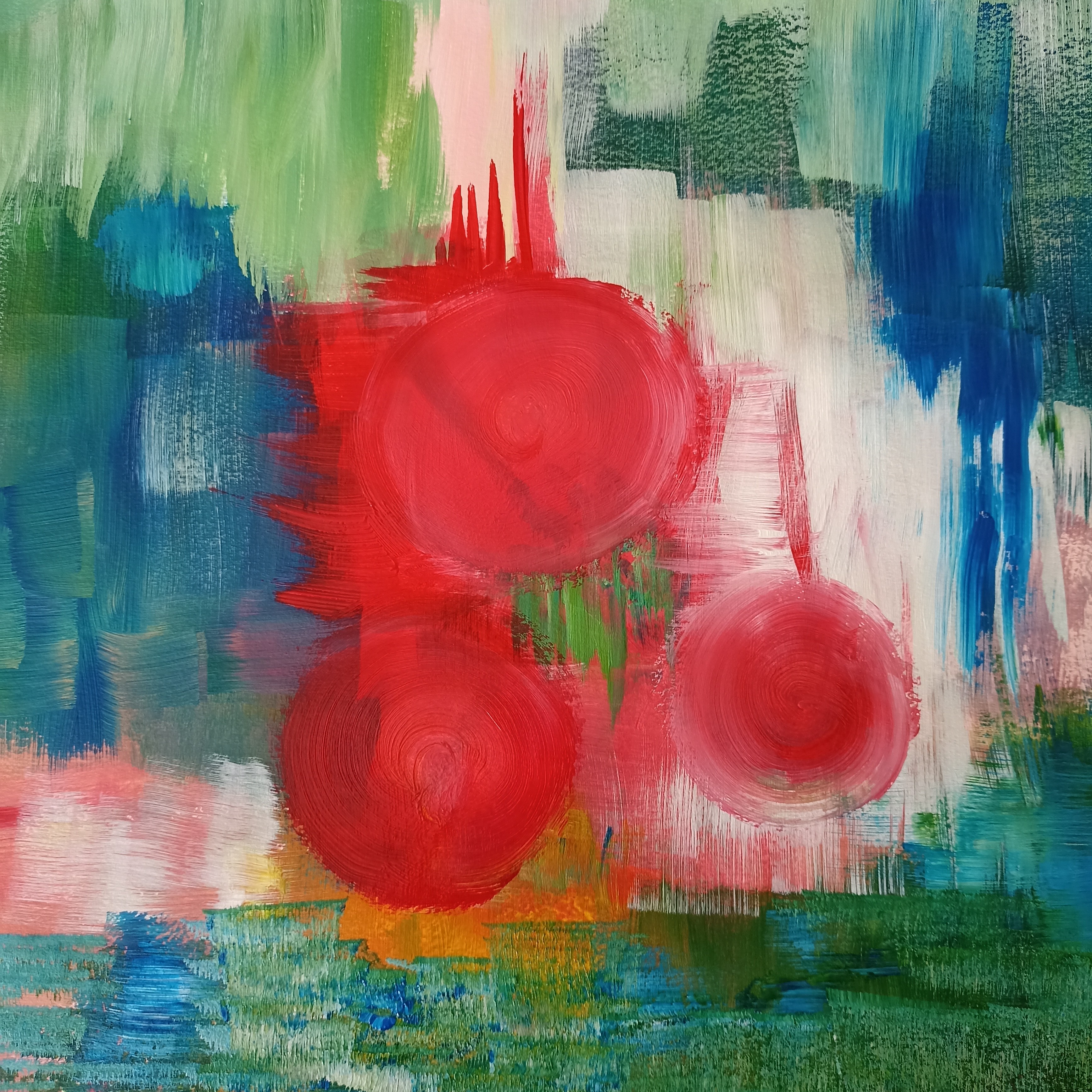 peinture intuitive à l'acrylique