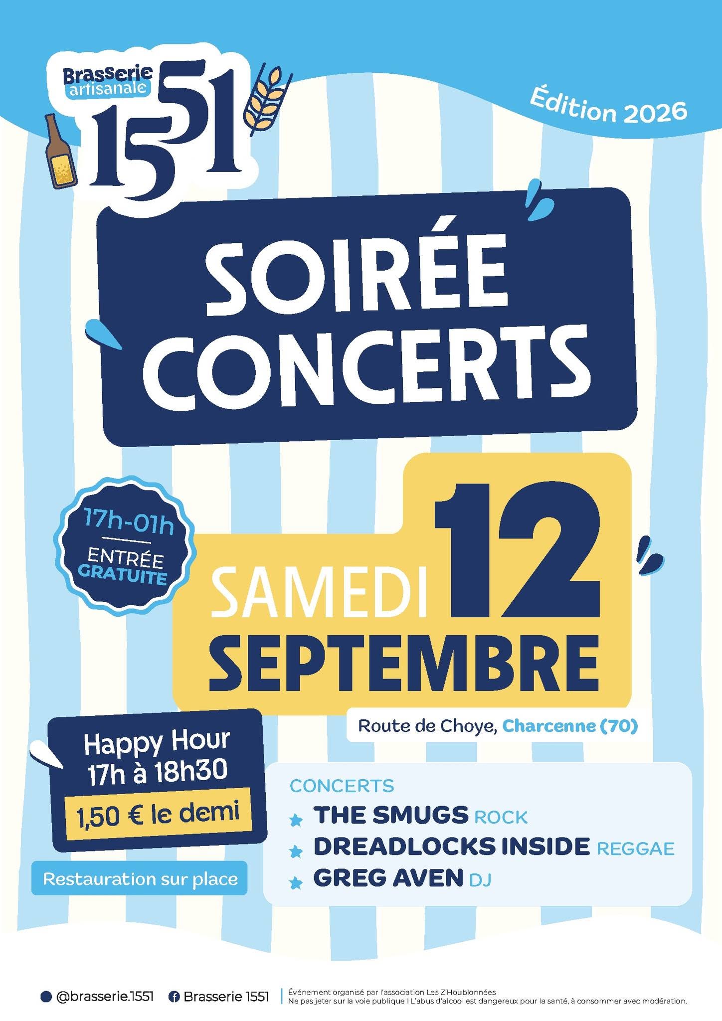 Soirée concerts à la brasserie 1551