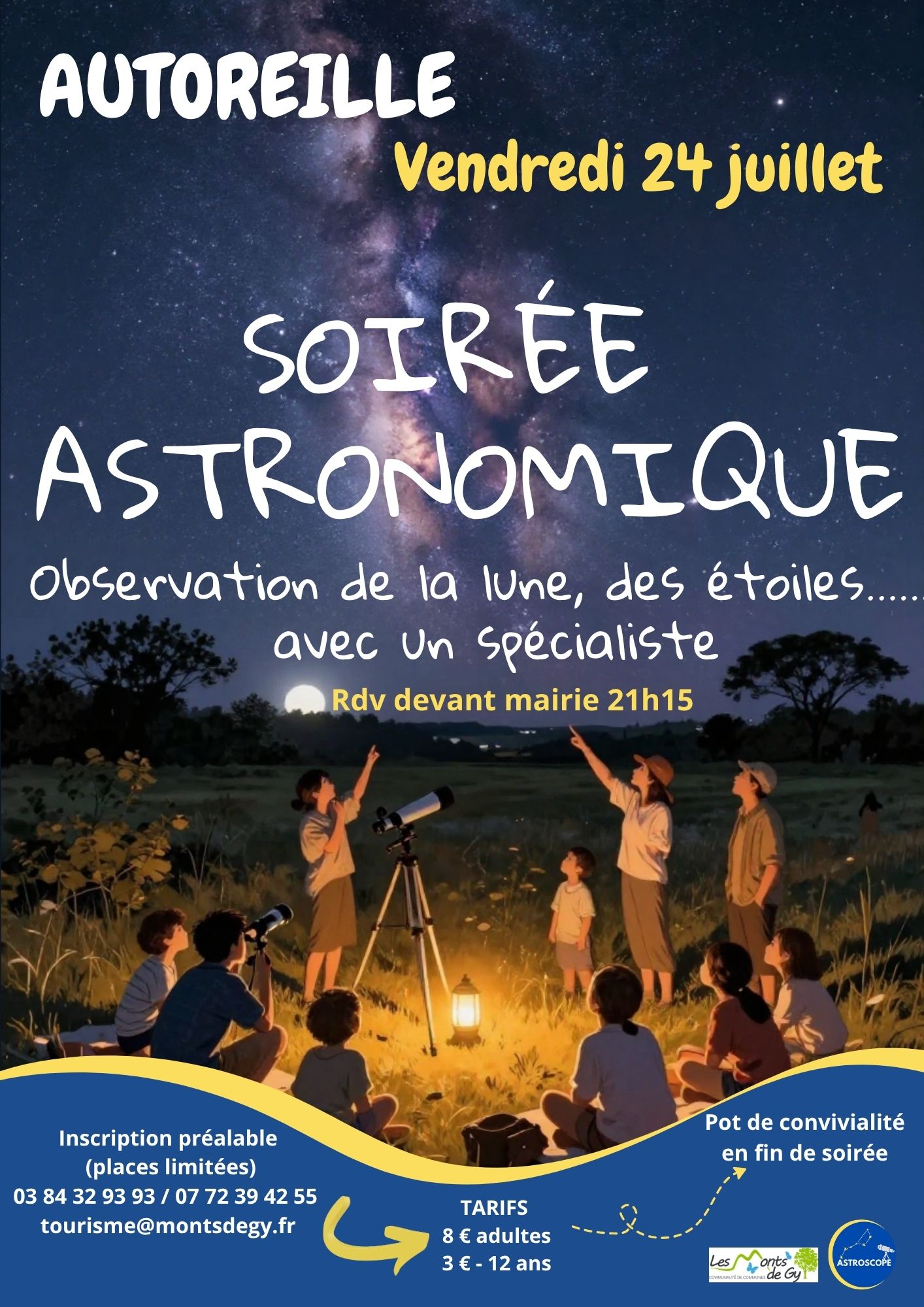 Soirée astronomique à Autoreille