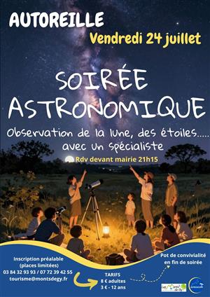 Soirée astronomique à Autoreille