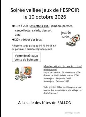 Soirée veillée jeux