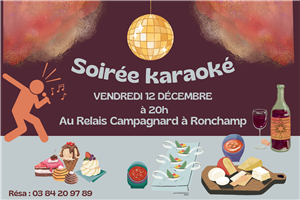 Soirée karaoké au Relais Campagnard à Ronchamp