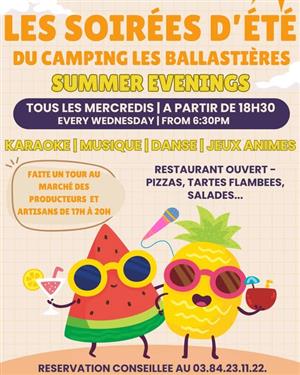 Les Soirées d'Été du Camping Les Ballastières