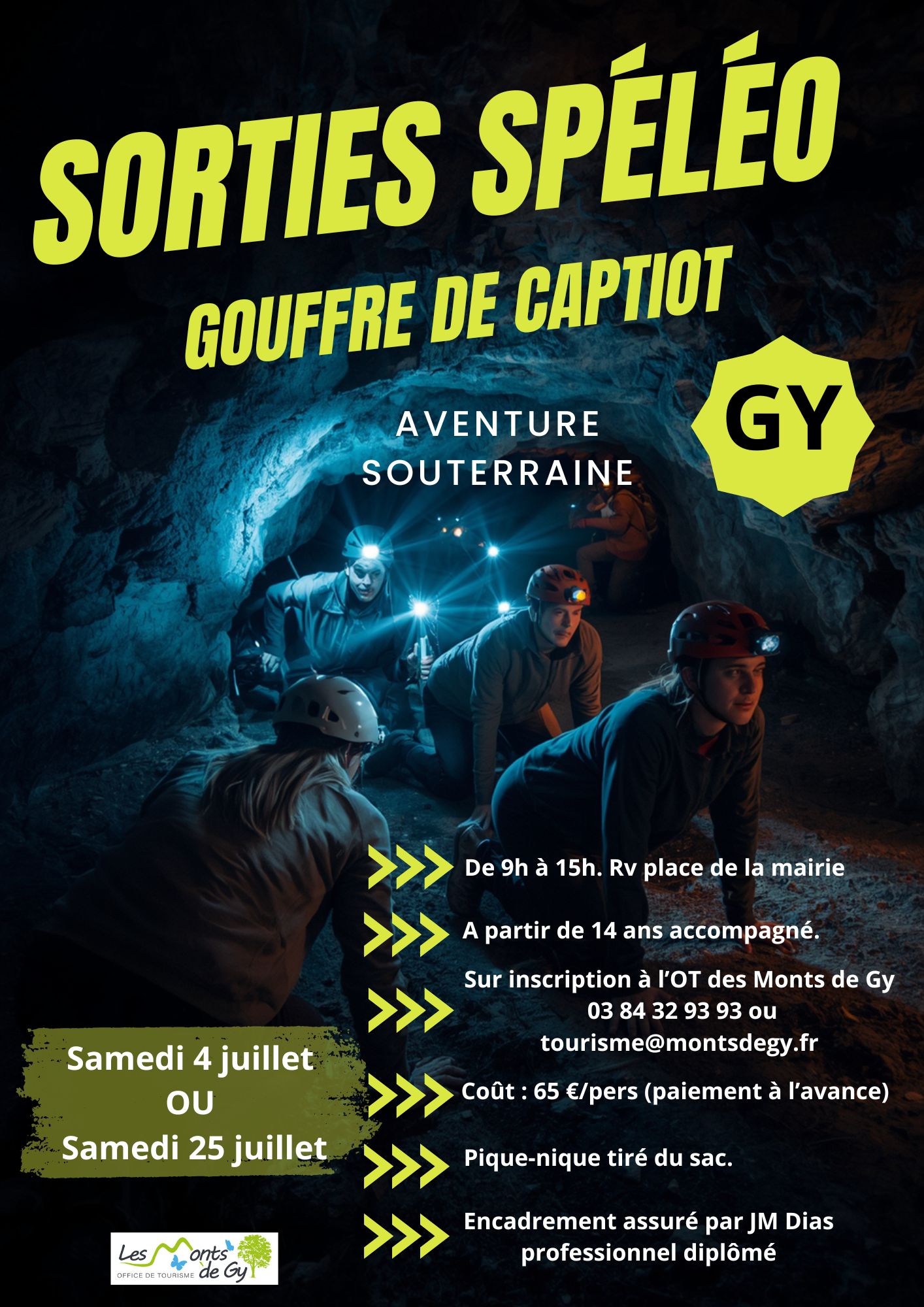 Spéléologie au gouffre de Captiot