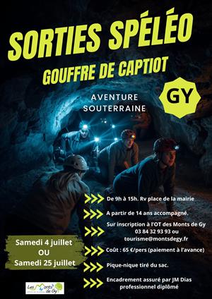 Spéléologie au gouffre de Captiot