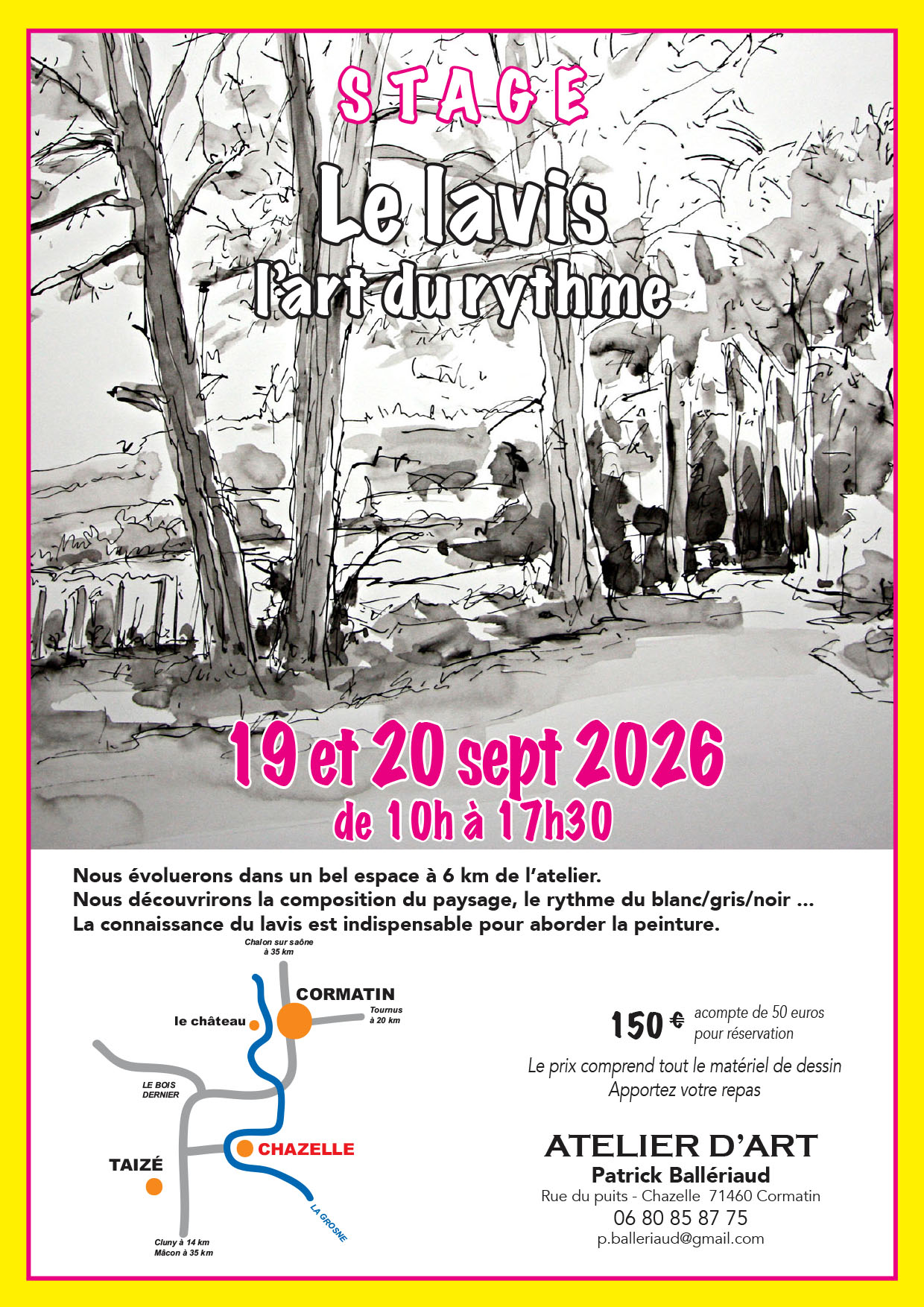 Stage Le lavis, l'art du rythme