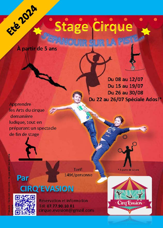 stage été 2024 cirque