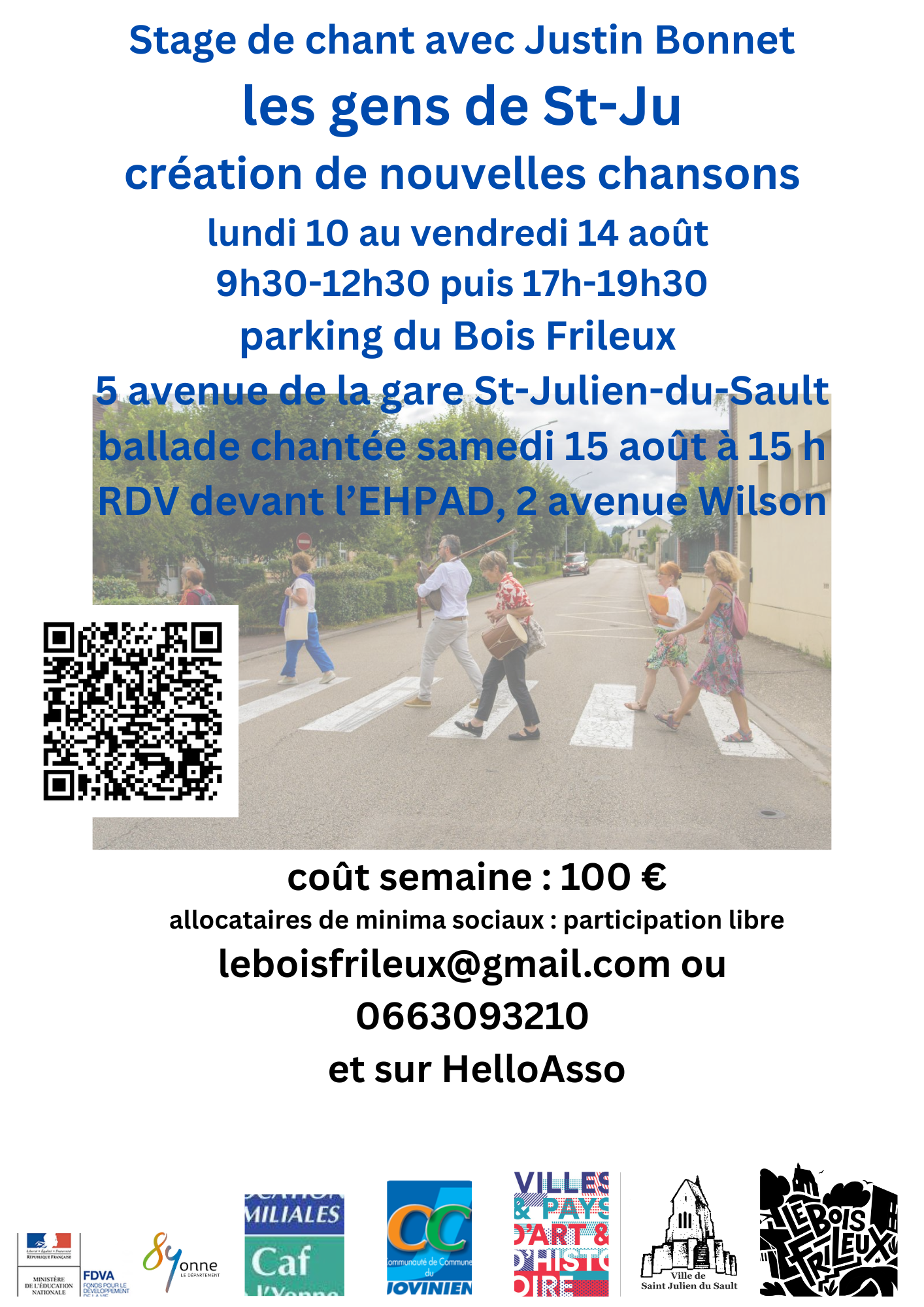 Stage Chants sur les "Gens de St-Ju" — visuel événement