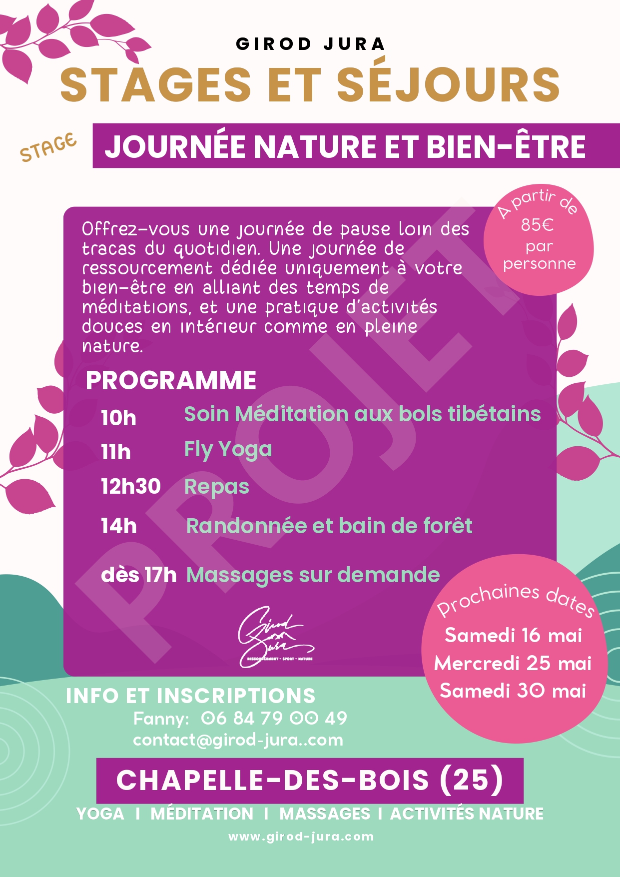 Stages et séjours : Journée nature et bien-être
