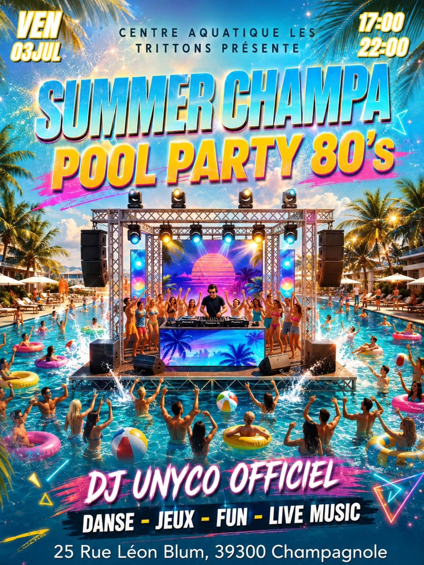 Summer Champa Pool Party 80's