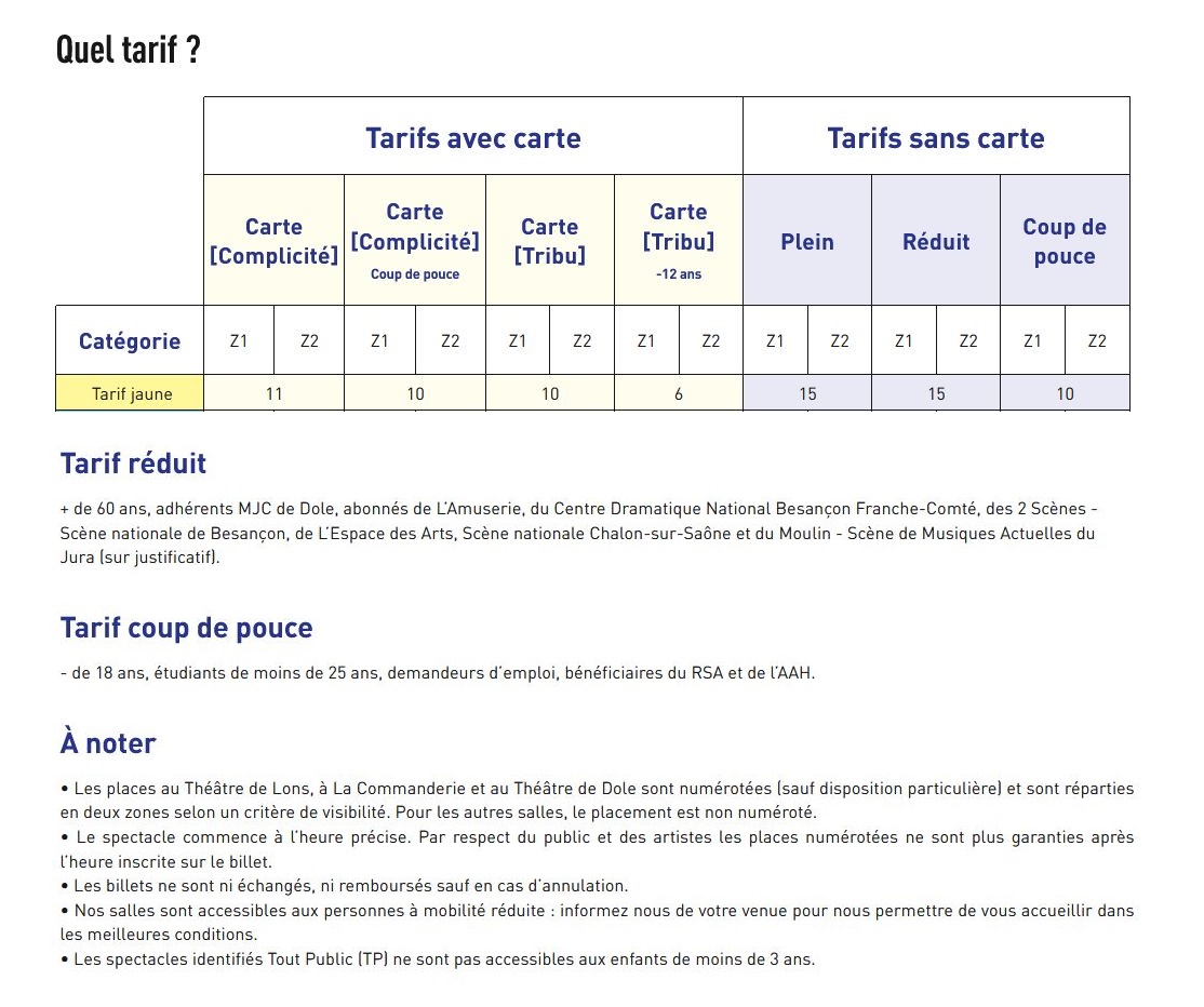 tarif 2