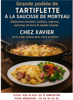 Tartiflette géante avec Chez Xavier à La Filature de Ronchamp