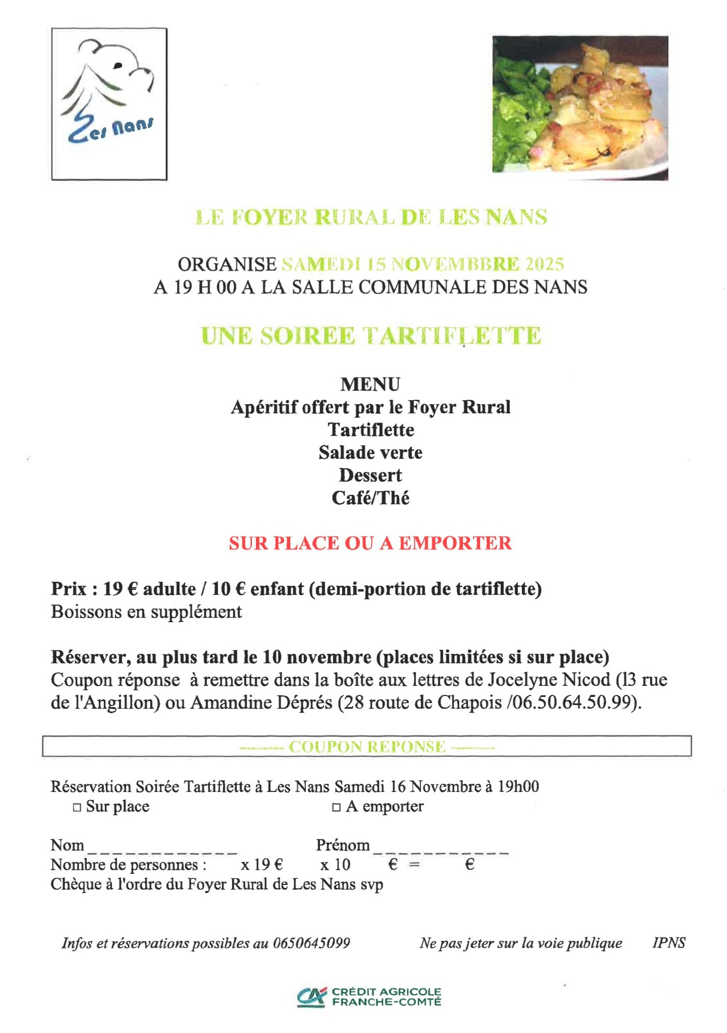 tartiflette les Nans