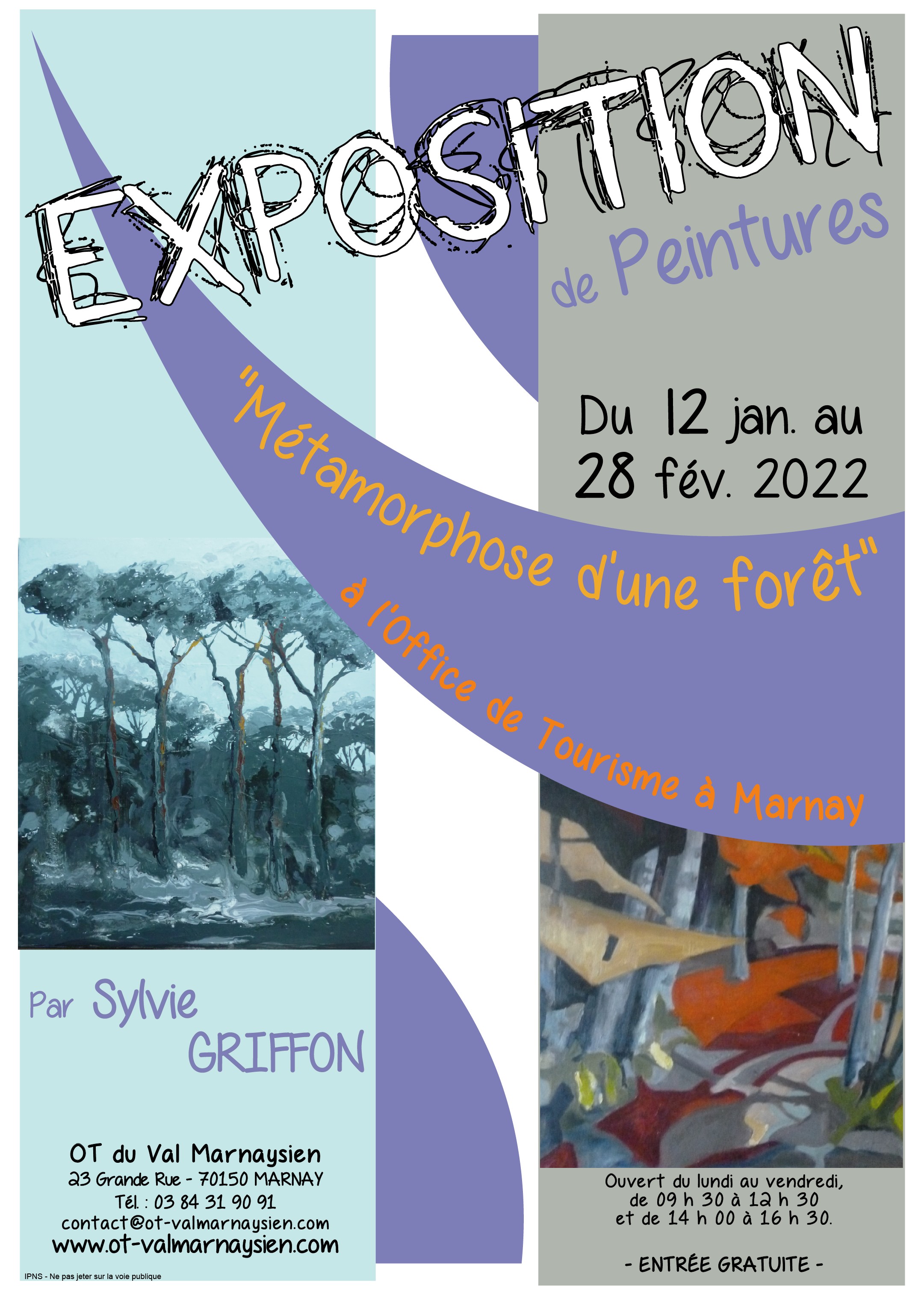 Exposition de peintures  "métamorphose d'une forêt" par Sylvie Griffon 