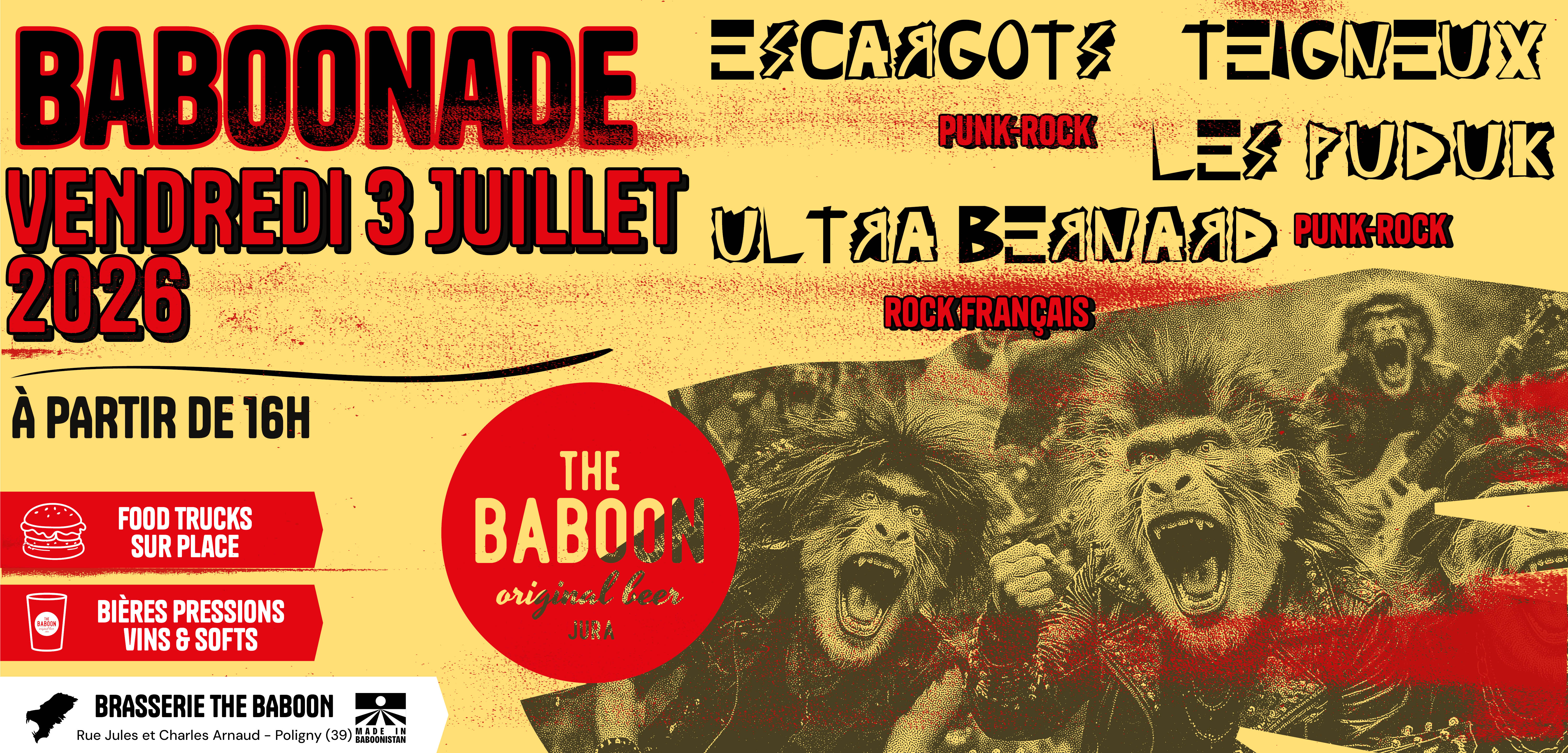 Escargots Teigneux + Les Puduk + UltraBernard - The Baboon