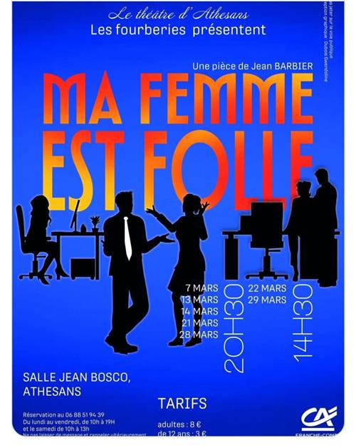 Soir&eacute;es th&eacute;&acirc;tre avec la troupe des Fourberies d'Athesans