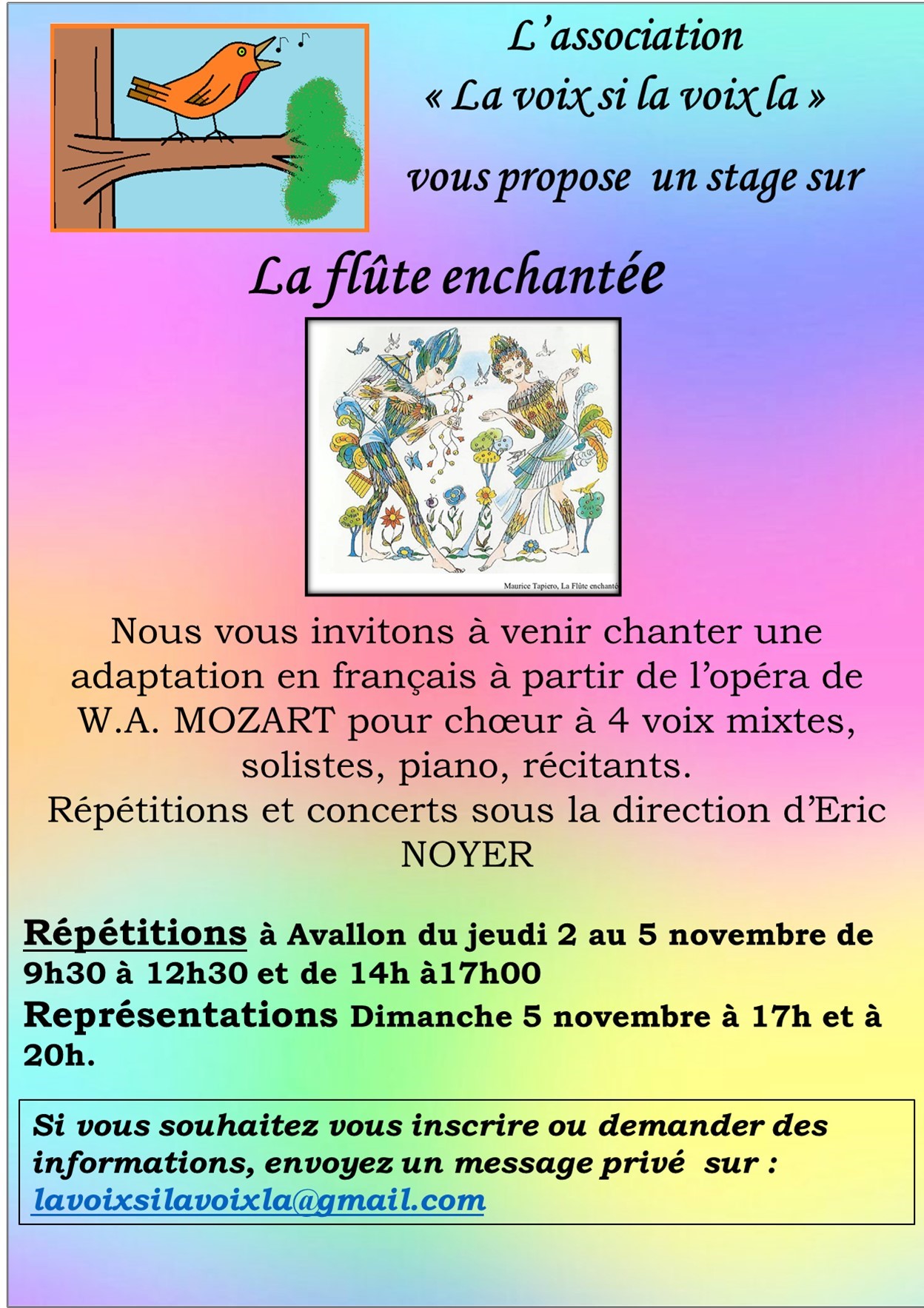 Stage pour choristes - La Flûte Enchantée