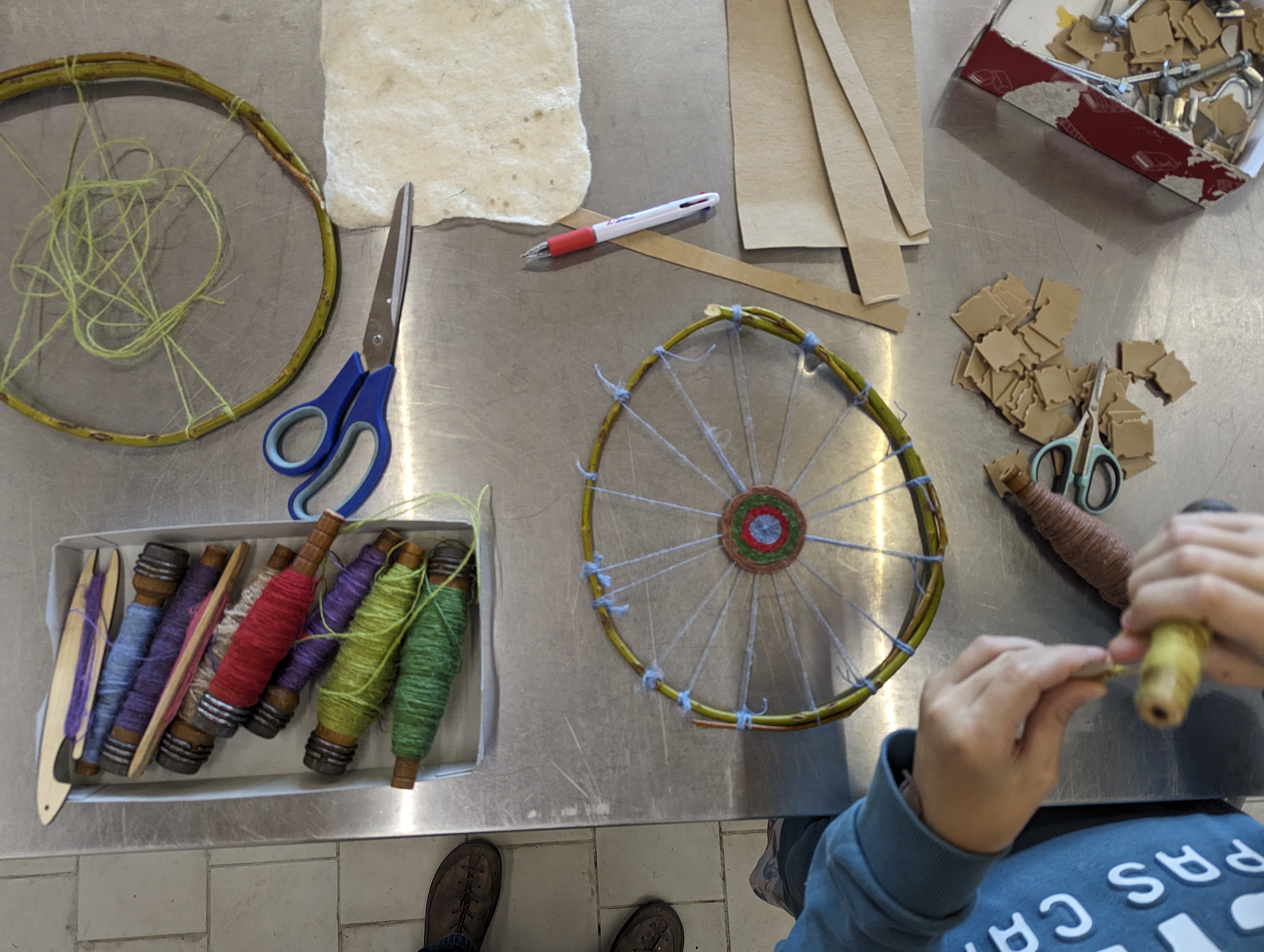 Atelier enfant Tissage en rond