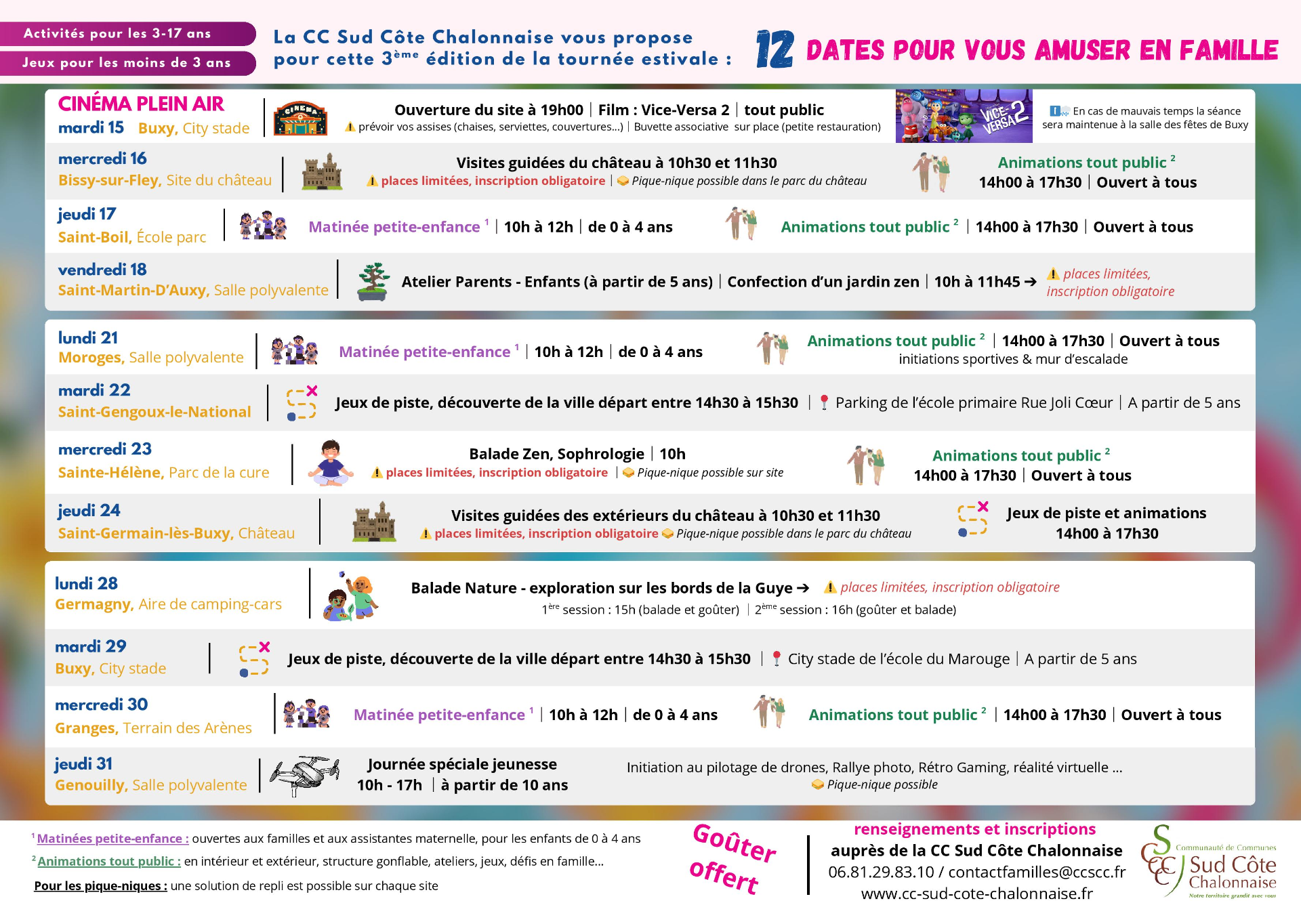 Flyer Tournée pour s'éclater