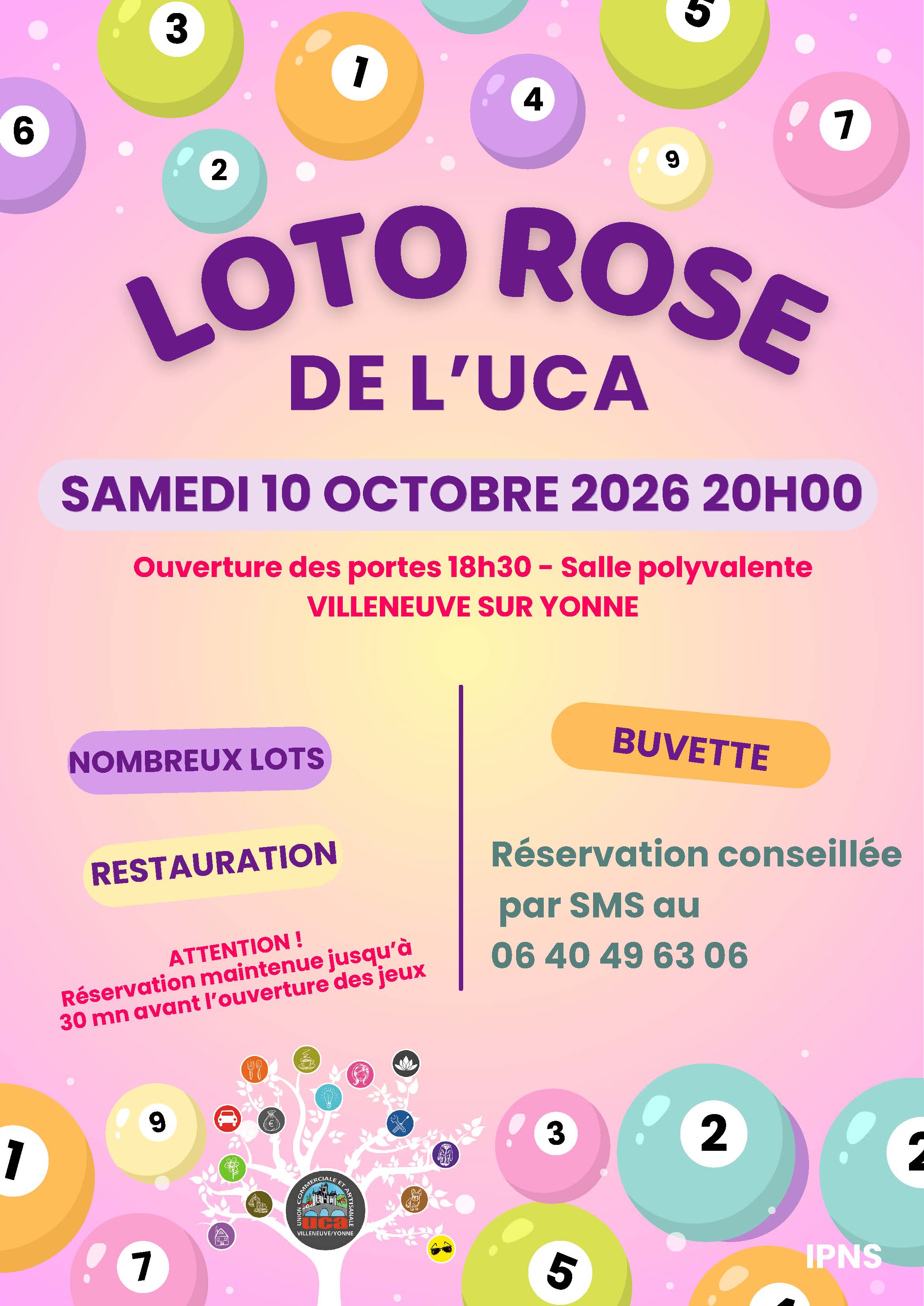 Grand Loto Rose de l'Union Commerciale et Artisanale de Villeneuve-sur-Yonne
