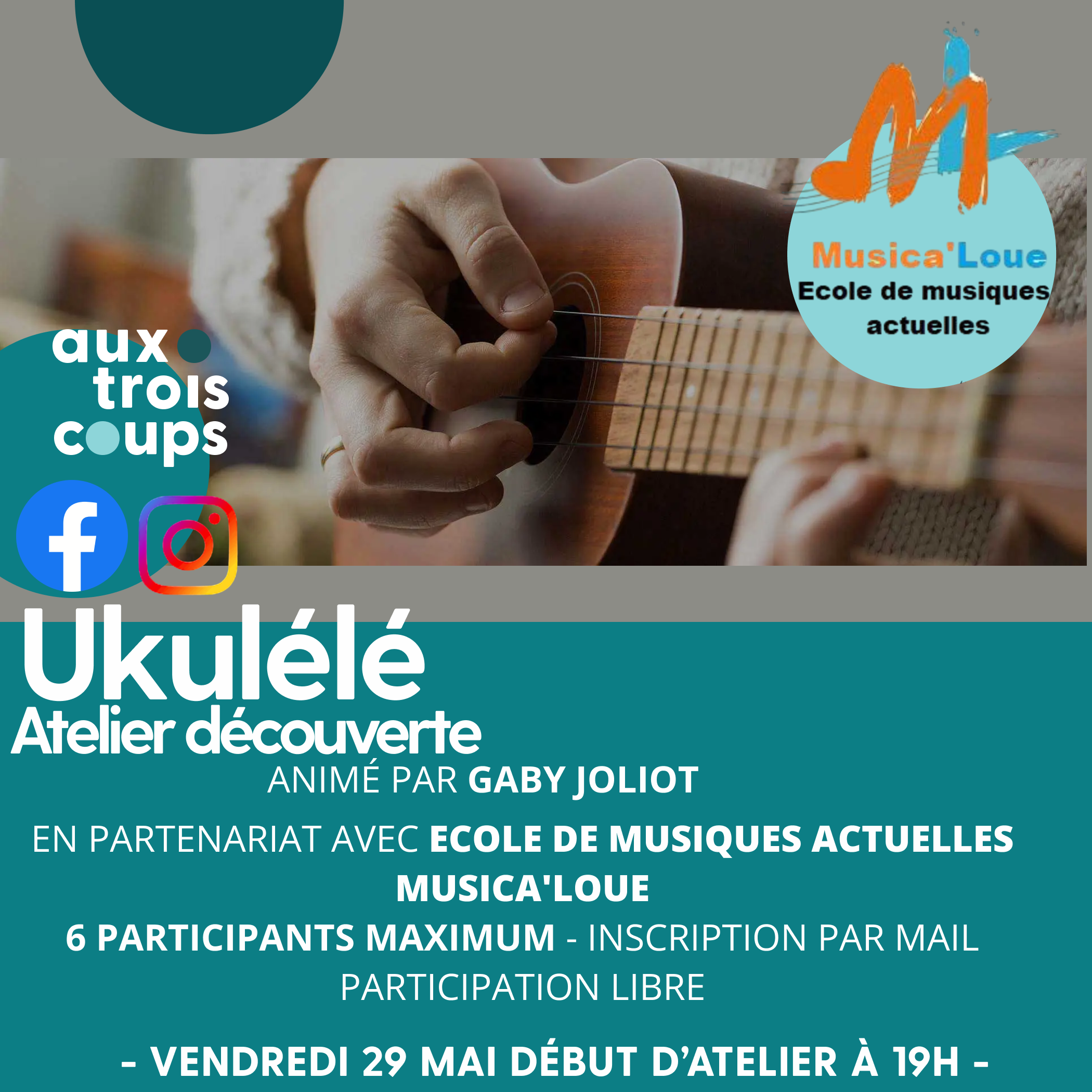 Atelier découverte du Ukulélé — visuel événement