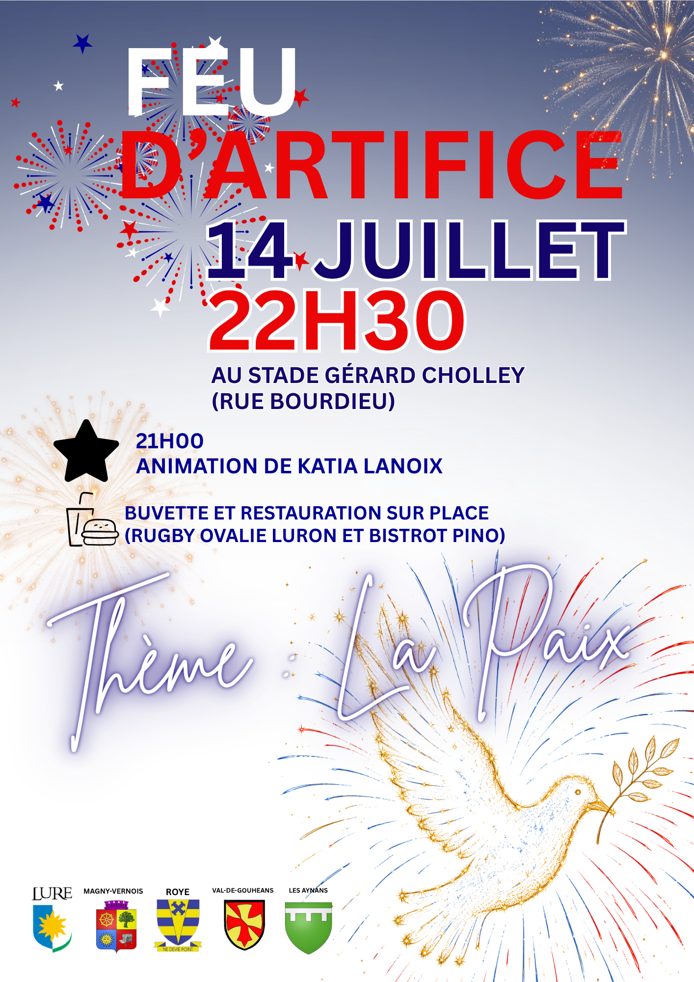 feu d'artifice à Lure
