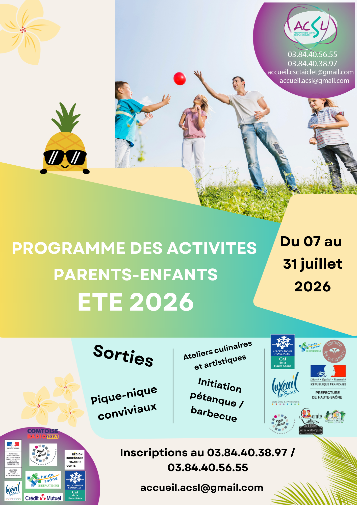 Vacances d'été Pôle Action Collective Famille