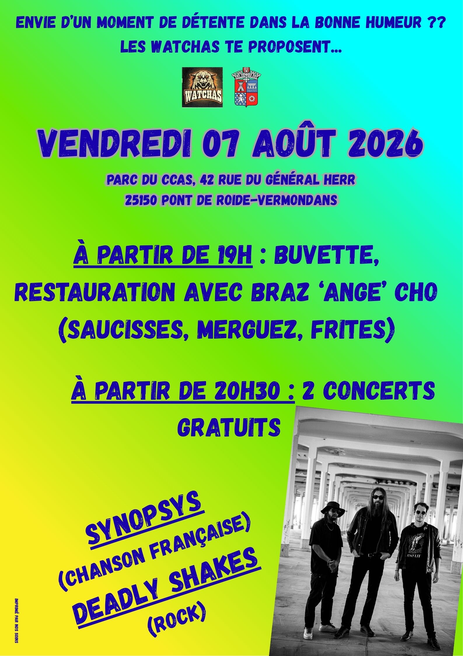 Vendredi musique : DEADLY SHAKES à pont-de-roide