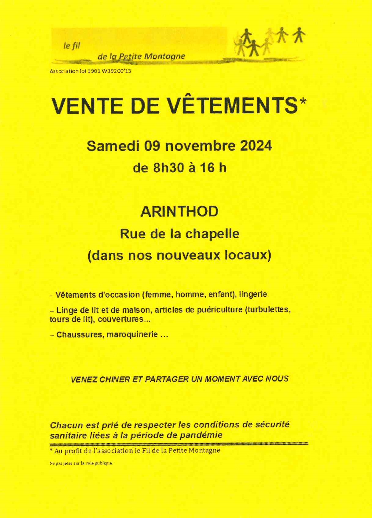 vente de vêtements