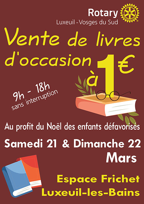 Vente de livres d'occasion à 1€