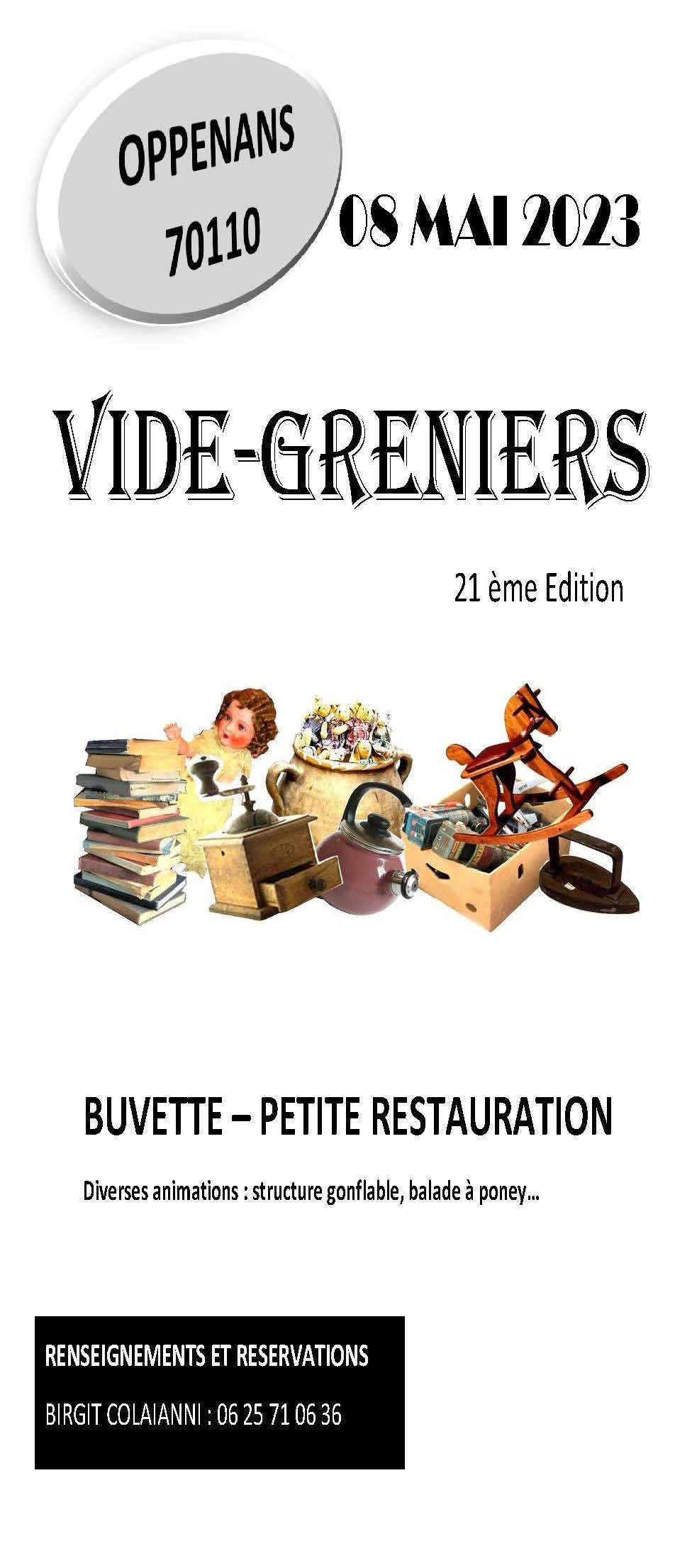 vide grenier OPPENANS 08 mai