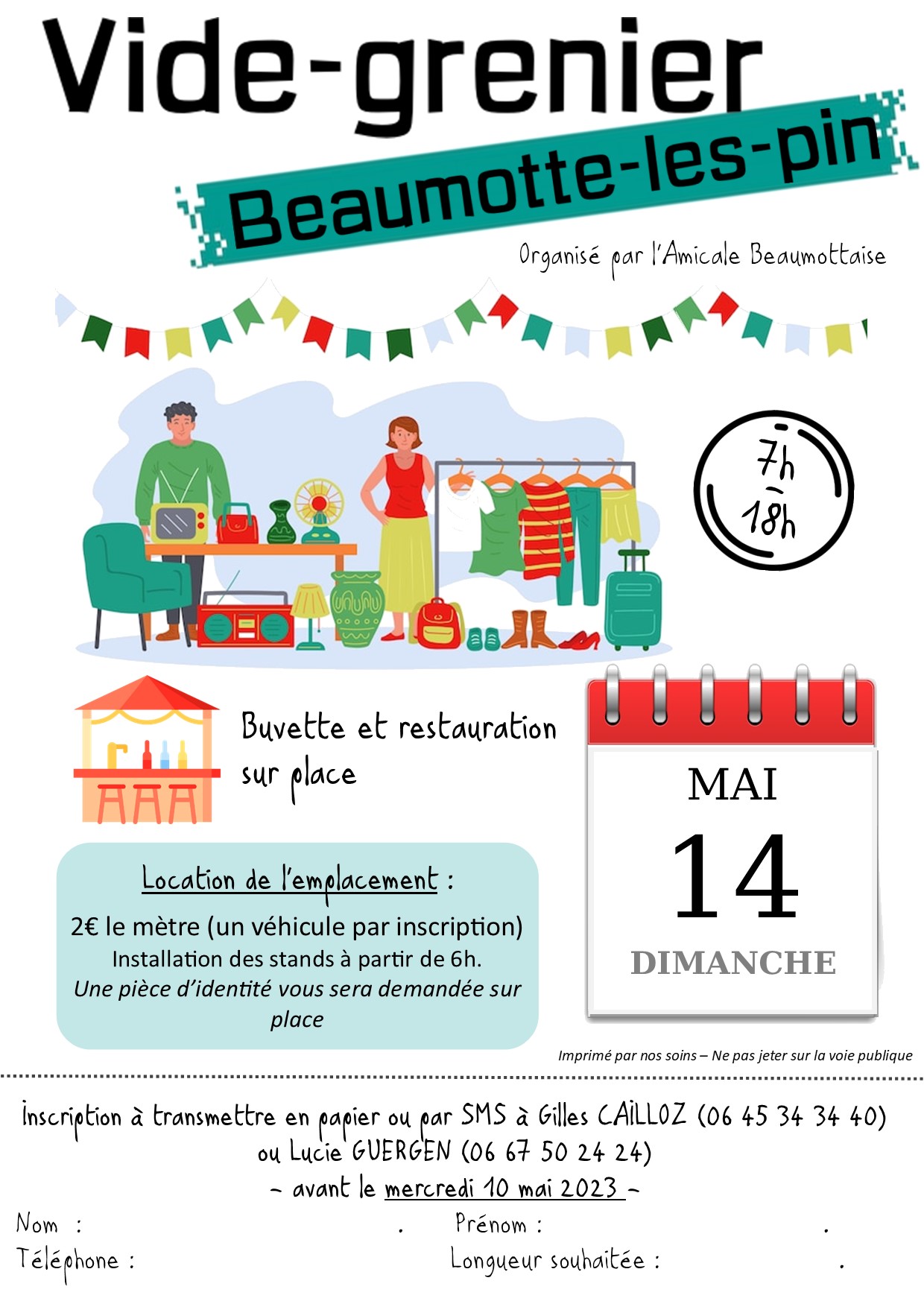 vide grenier beaumotte