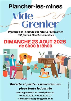 Vide grenier à  Plancher-les-Mines