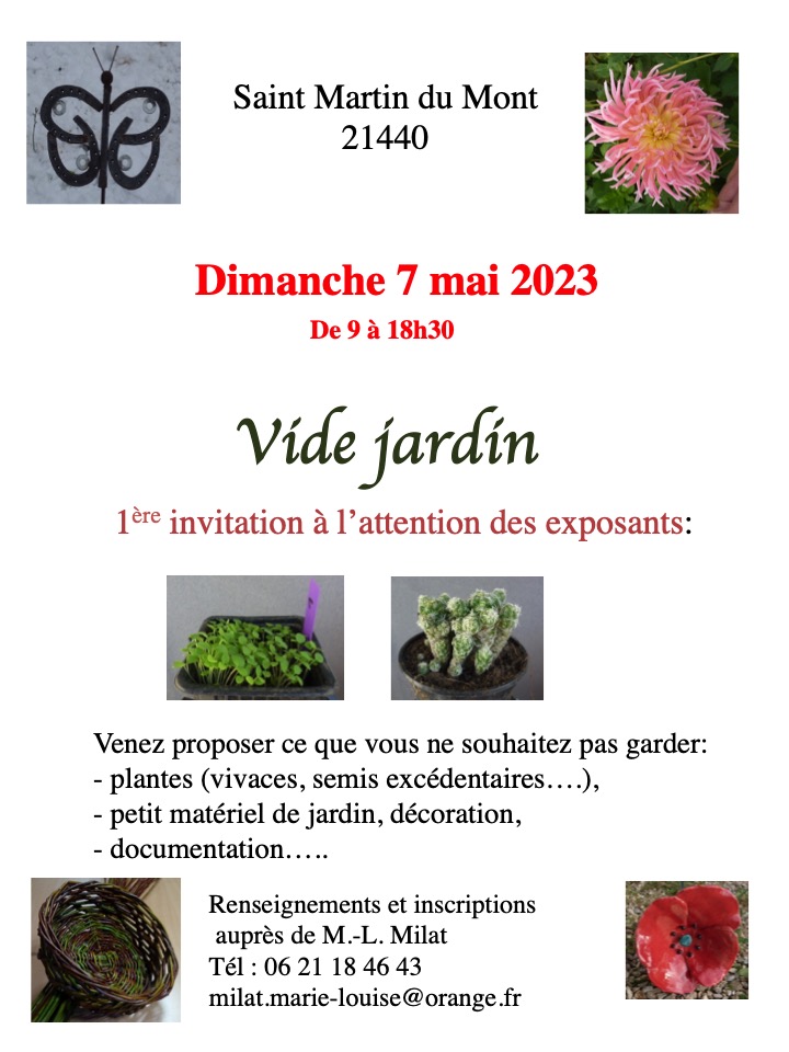 vide jardin 2023- invit exposants