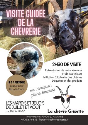 Visite guidée de la chèvrerie "La Chèvre Grisette".