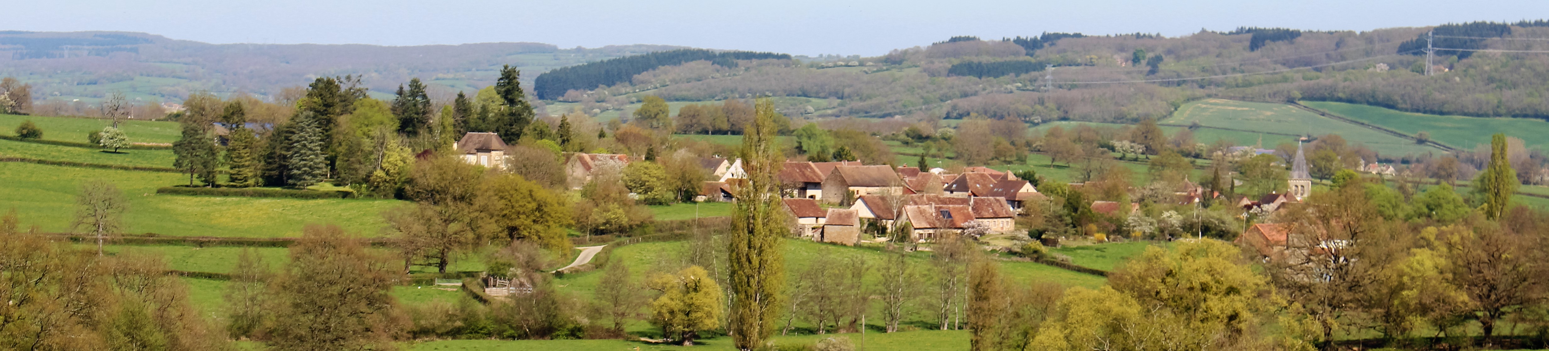 Vue du village et de la campagne de Chevagny-sur-Guye