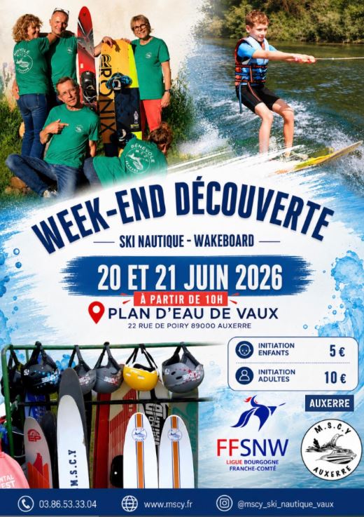 Week-end découverte ski nautique et wakeboard