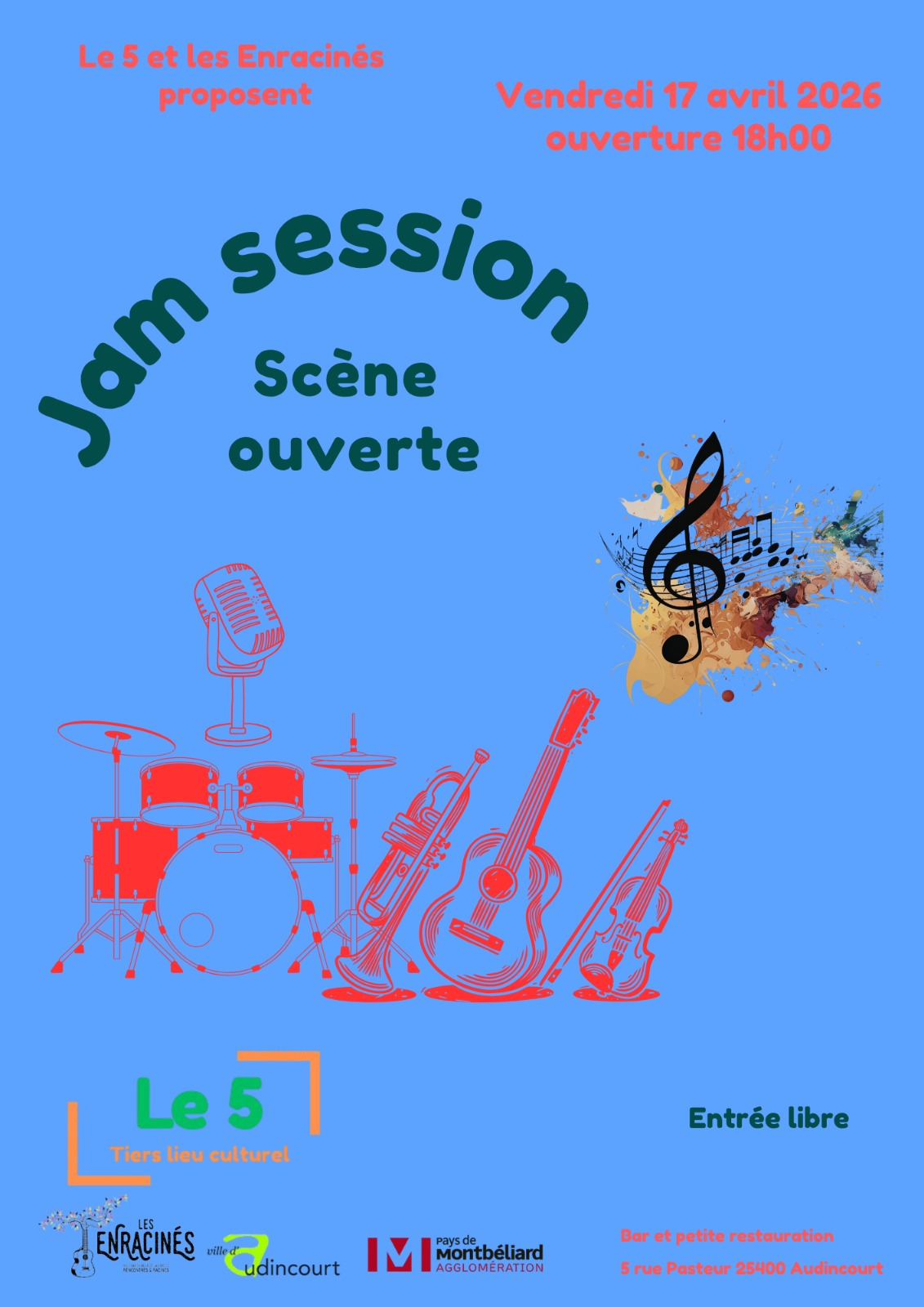 Jam Session - Scène ouverte au Tiers Lieu Le 5